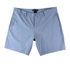 Travis Mathew Mens Sz 42 Light Blue Striped Performance Golf Shorts